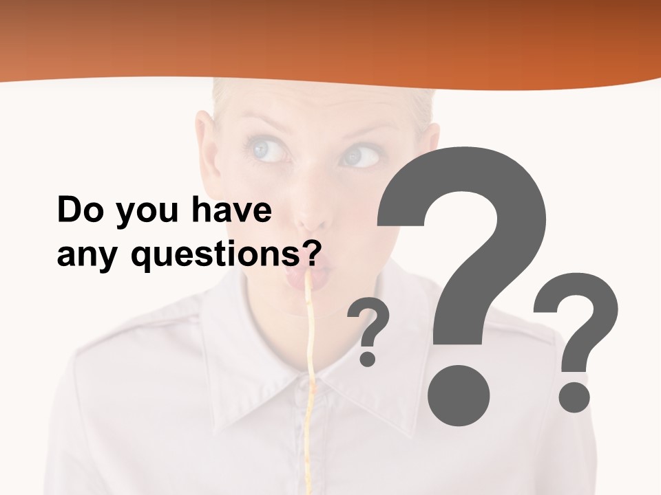 One Woman Only Pasta Eating PowerPoint Template