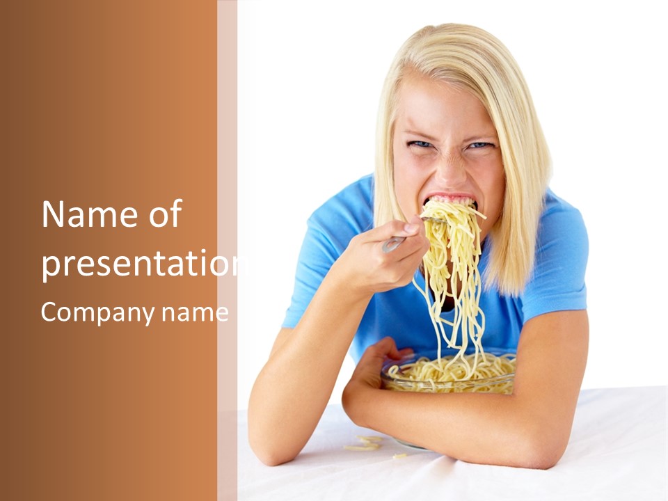 Attractive Overconsumption Spaghetti PowerPoint Template