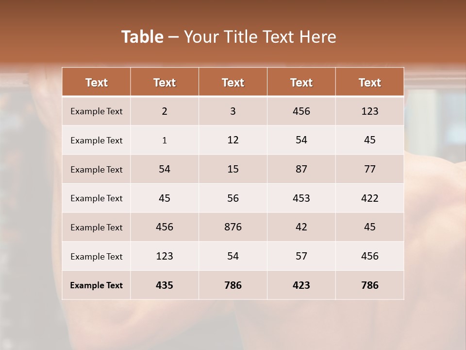 Training Weights Fitness PowerPoint Template