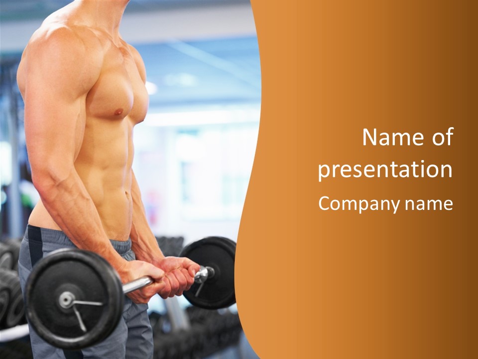 Gyming Focused Healthy PowerPoint Template