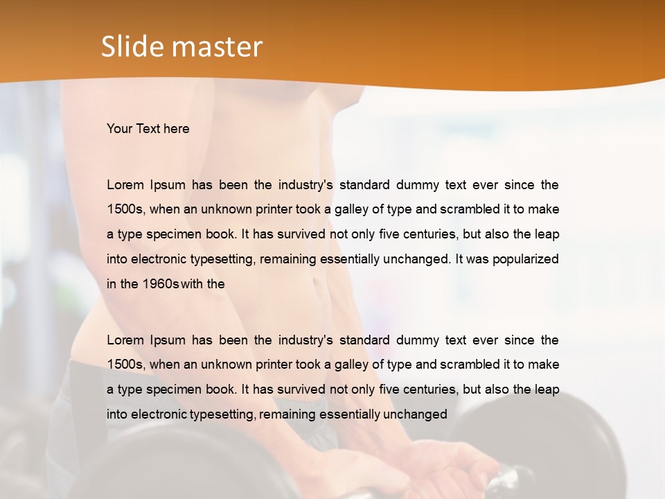 Gyming Focused Healthy PowerPoint Template