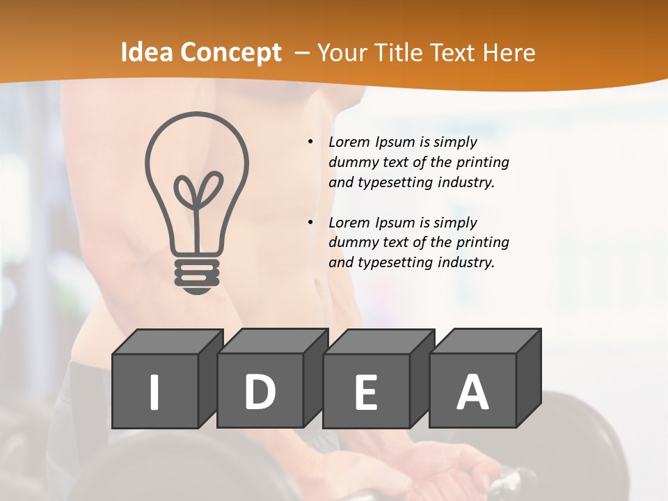 Gyming Focused Healthy PowerPoint Template