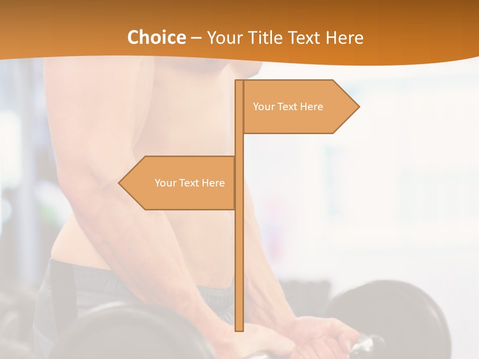 Gyming Focused Healthy PowerPoint Template