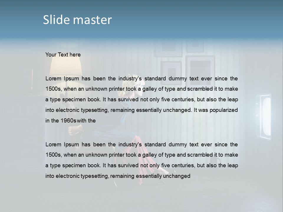 Entertainment Shout Figure PowerPoint Template