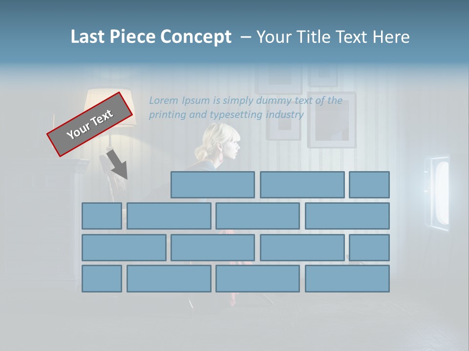 Entertainment Shout Figure PowerPoint Template
