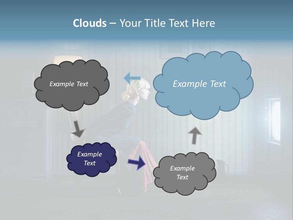 Entertainment Shout Figure PowerPoint Template