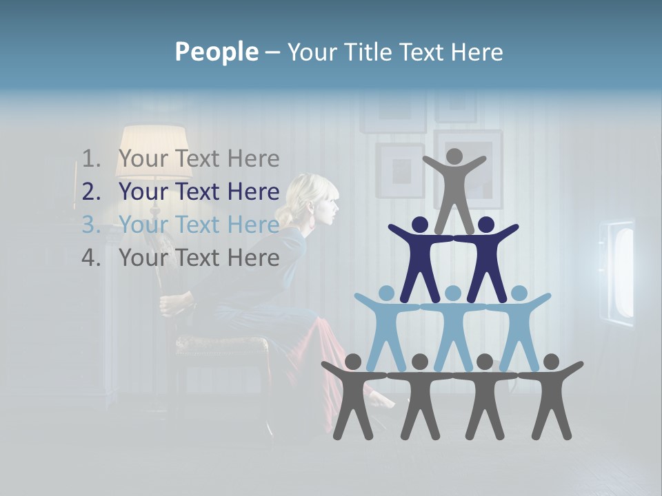 Entertainment Shout Figure PowerPoint Template