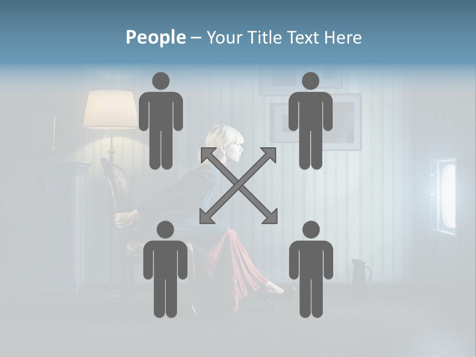 Entertainment Shout Figure PowerPoint Template