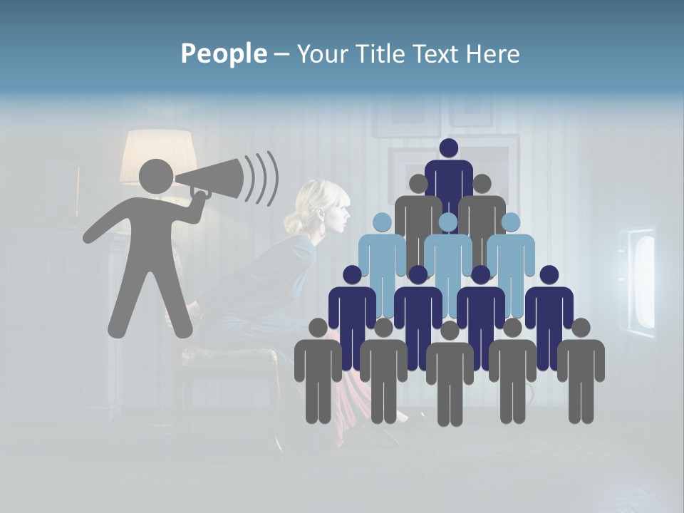 Entertainment Shout Figure PowerPoint Template