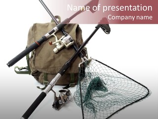 Fishing Net Angling Net PowerPoint Template