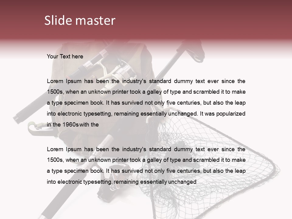 Fishing Net Angling Net PowerPoint Template