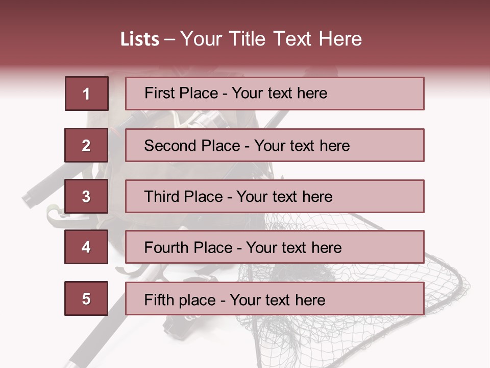 Fishing Net Angling Net PowerPoint Template
