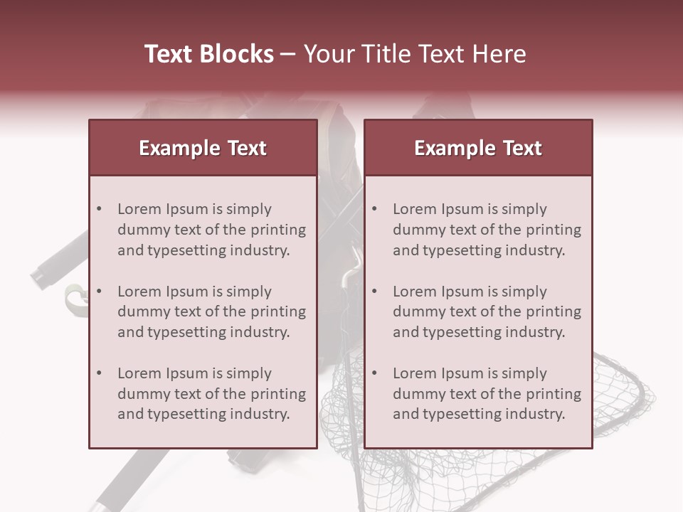 Fishing Net Angling Net PowerPoint Template
