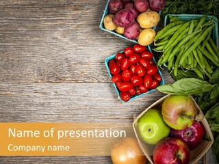 Arranged Farmers Market Basil PowerPoint Template