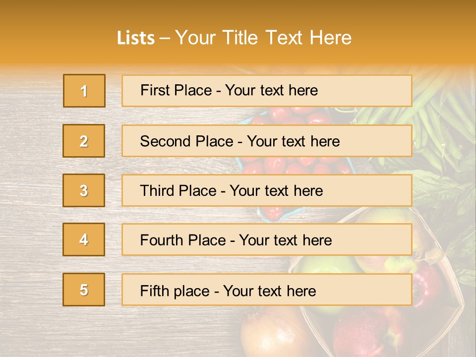 Arranged Farmers Market Basil PowerPoint Template
