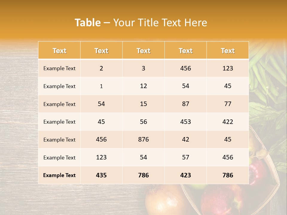 Arranged Farmers Market Basil PowerPoint Template