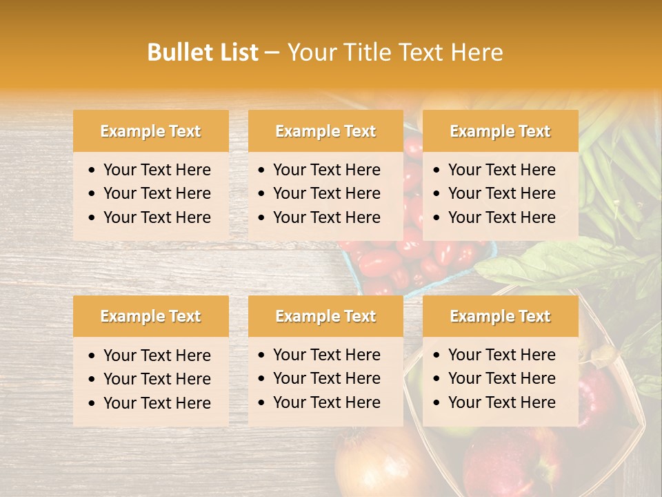 Arranged Farmers Market Basil PowerPoint Template