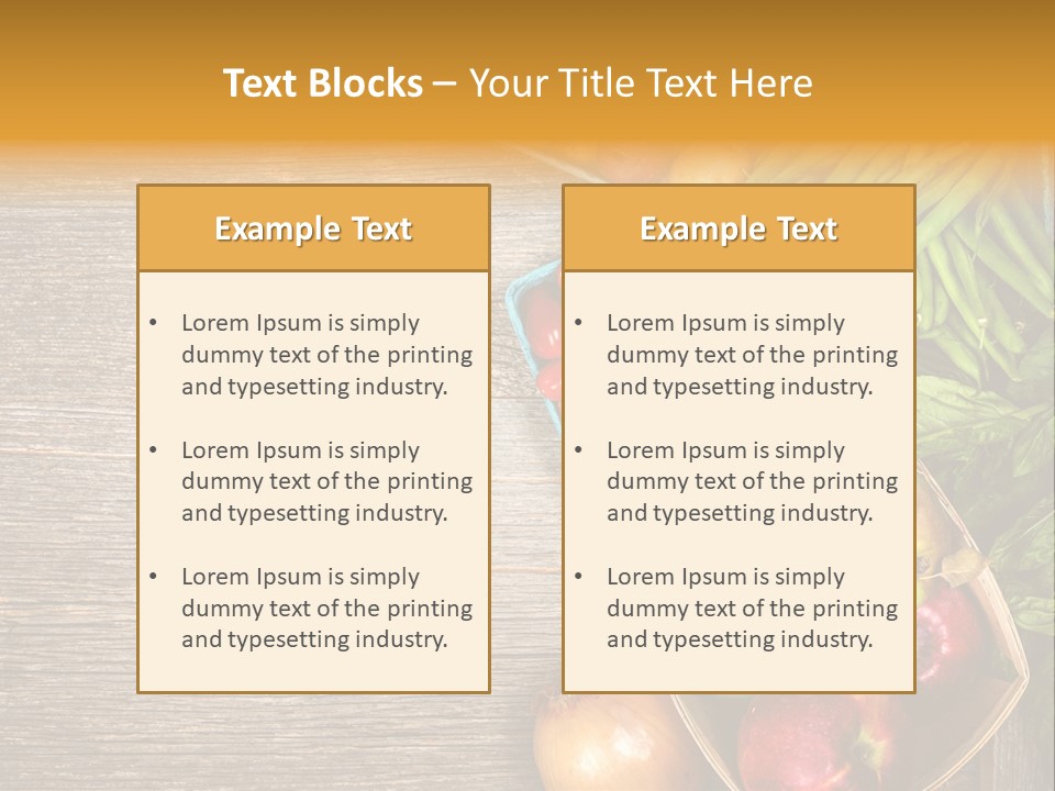 Arranged Farmers Market Basil PowerPoint Template