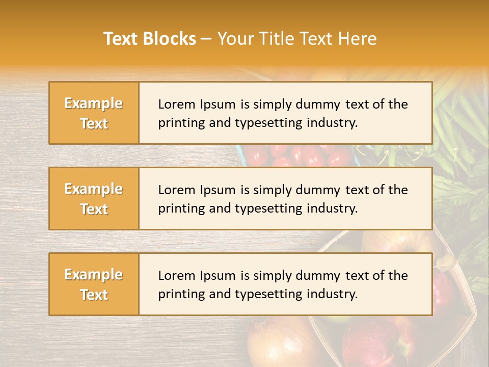 Arranged Farmers Market Basil PowerPoint Template