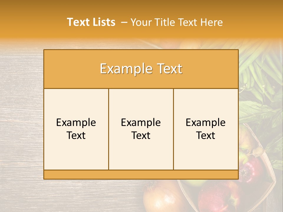 Arranged Farmers Market Basil PowerPoint Template