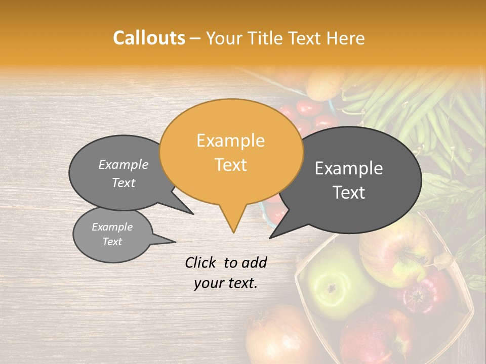 Arranged Farmers Market Basil PowerPoint Template