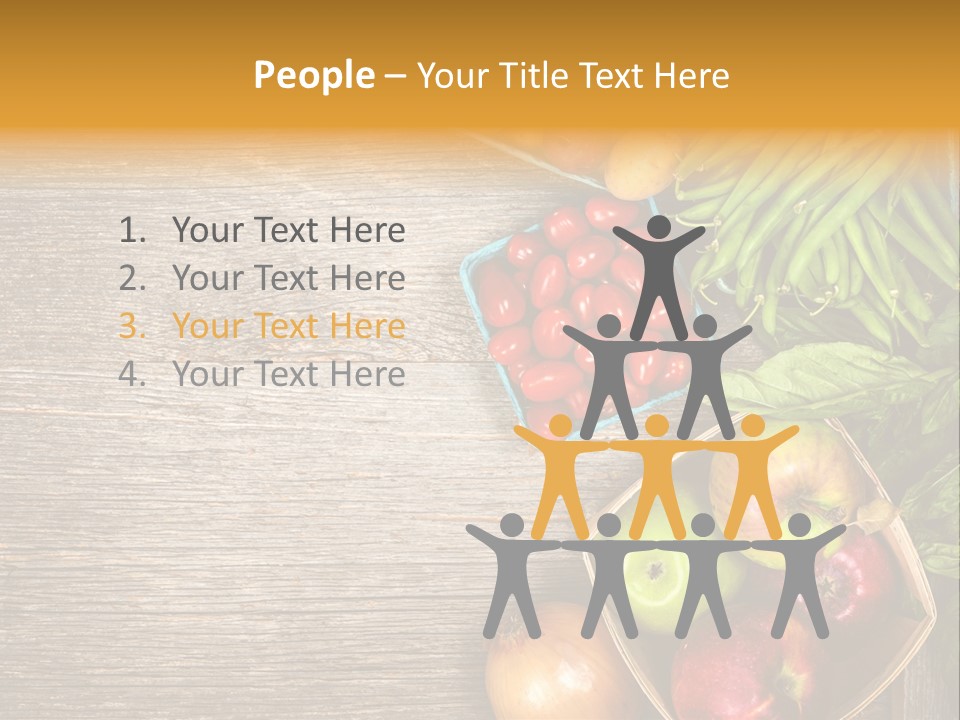 Arranged Farmers Market Basil PowerPoint Template