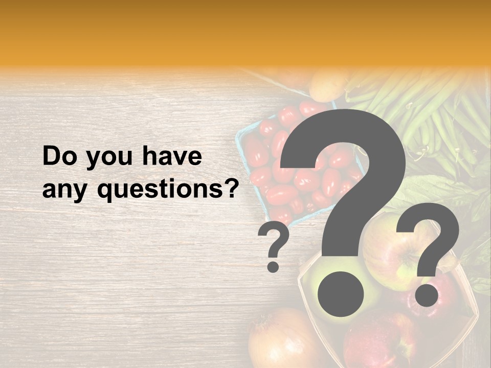 Arranged Farmers Market Basil PowerPoint Template