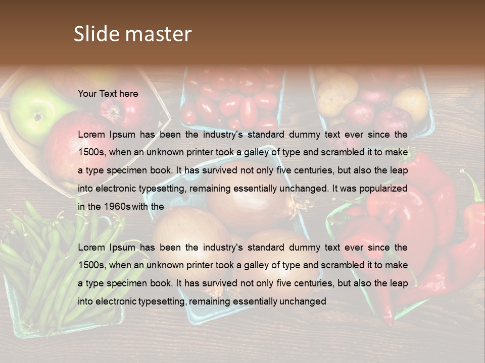 Table Background Wooden PowerPoint Template