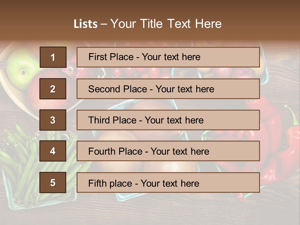 Table Background Wooden PowerPoint Template
