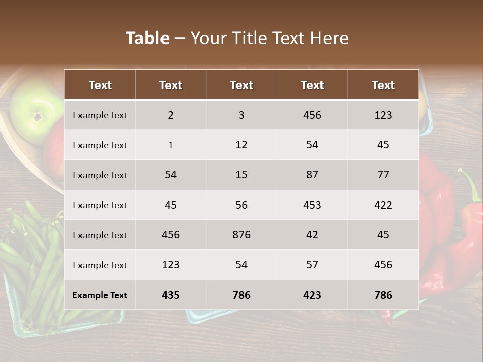 Table Background Wooden PowerPoint Template