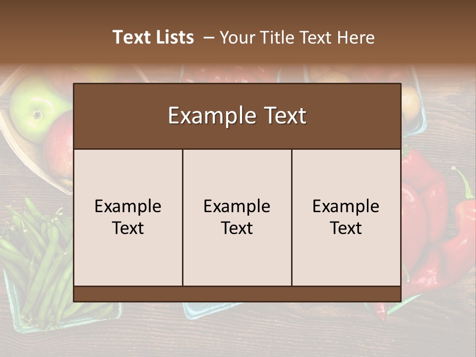 Table Background Wooden PowerPoint Template