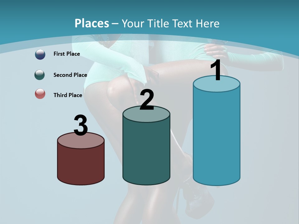 Eye Hair Blue PowerPoint Template