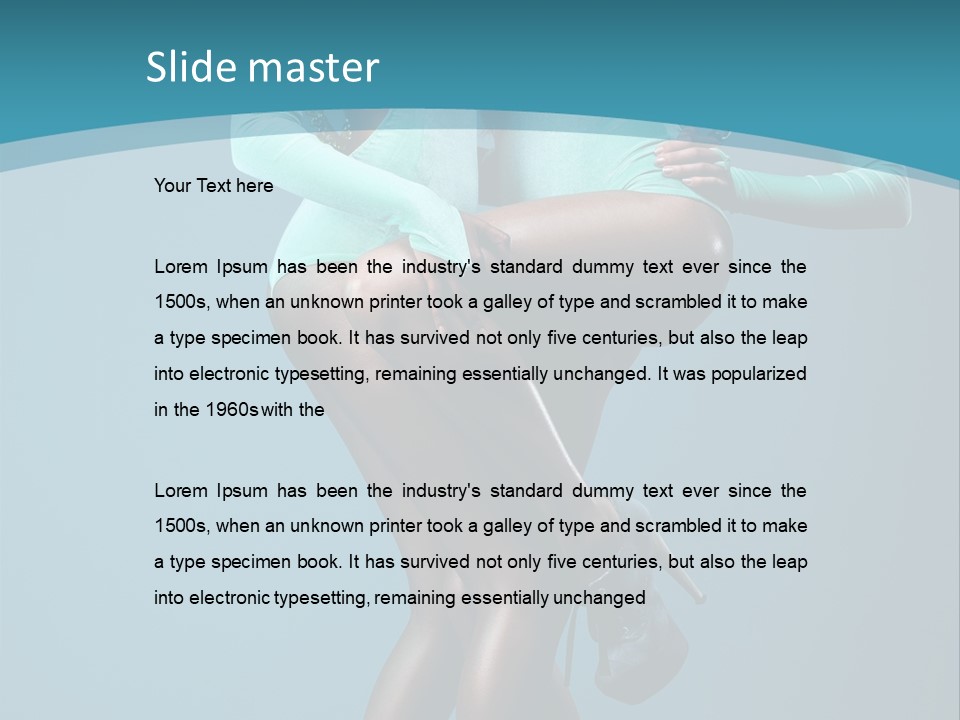 Eye Hair Blue PowerPoint Template