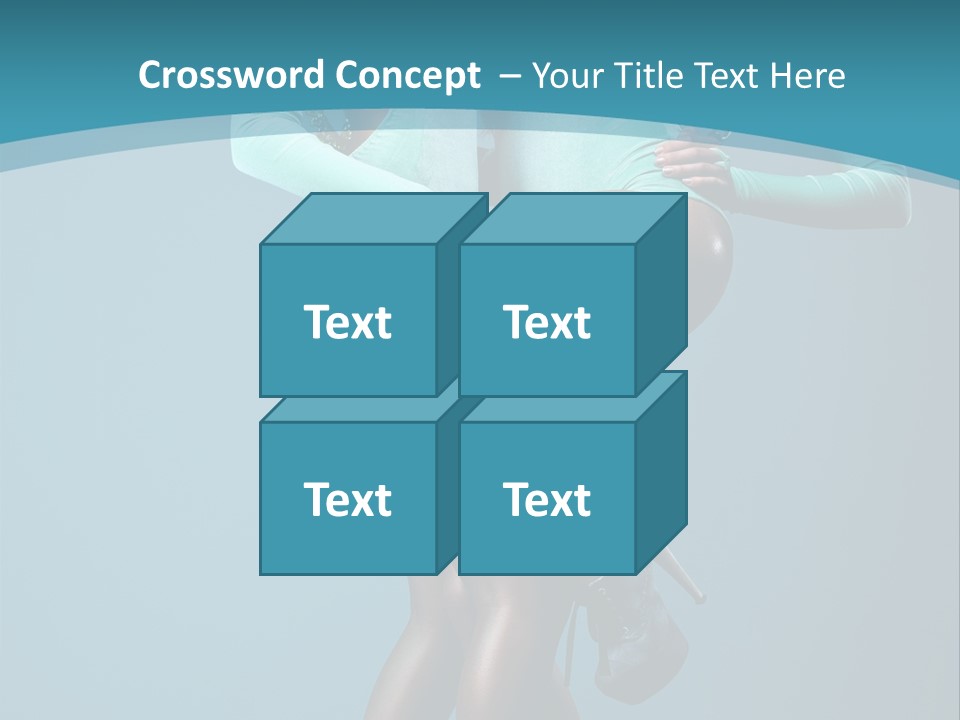 Eye Hair Blue PowerPoint Template