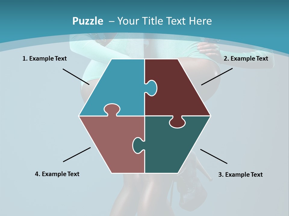 Eye Hair Blue PowerPoint Template