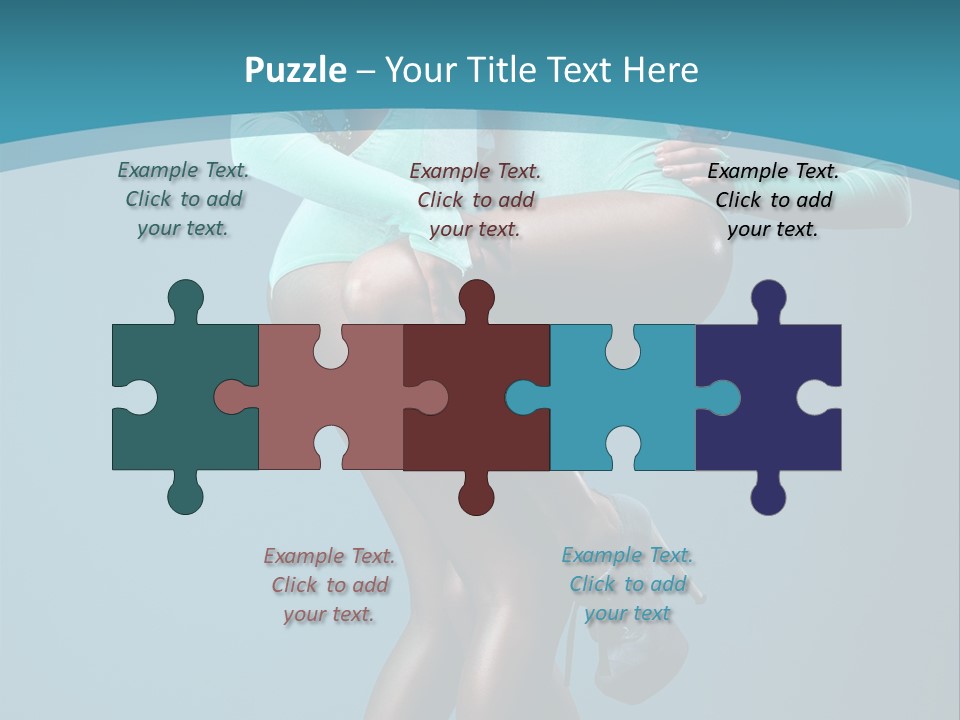 Eye Hair Blue PowerPoint Template