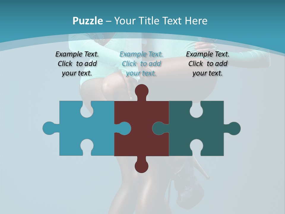 Eye Hair Blue PowerPoint Template