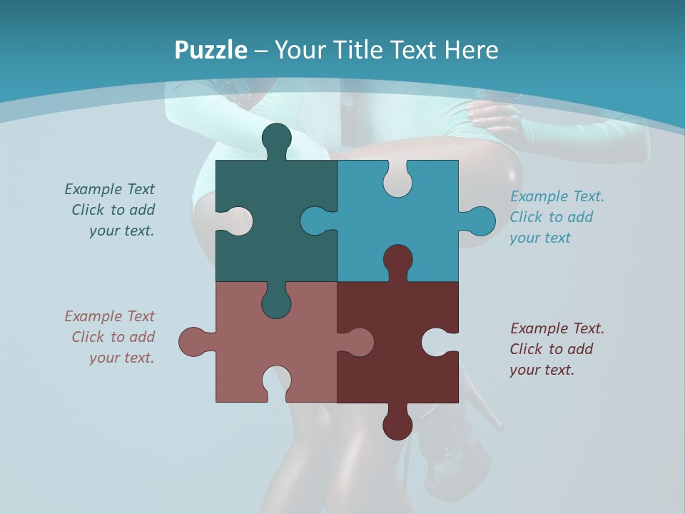 Eye Hair Blue PowerPoint Template