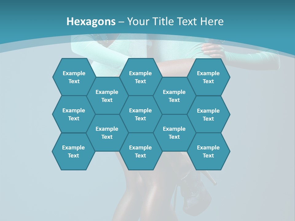 Eye Hair Blue PowerPoint Template