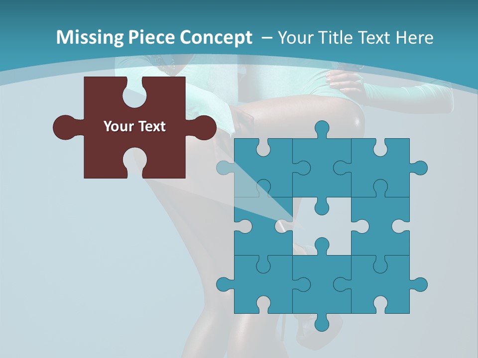 Eye Hair Blue PowerPoint Template