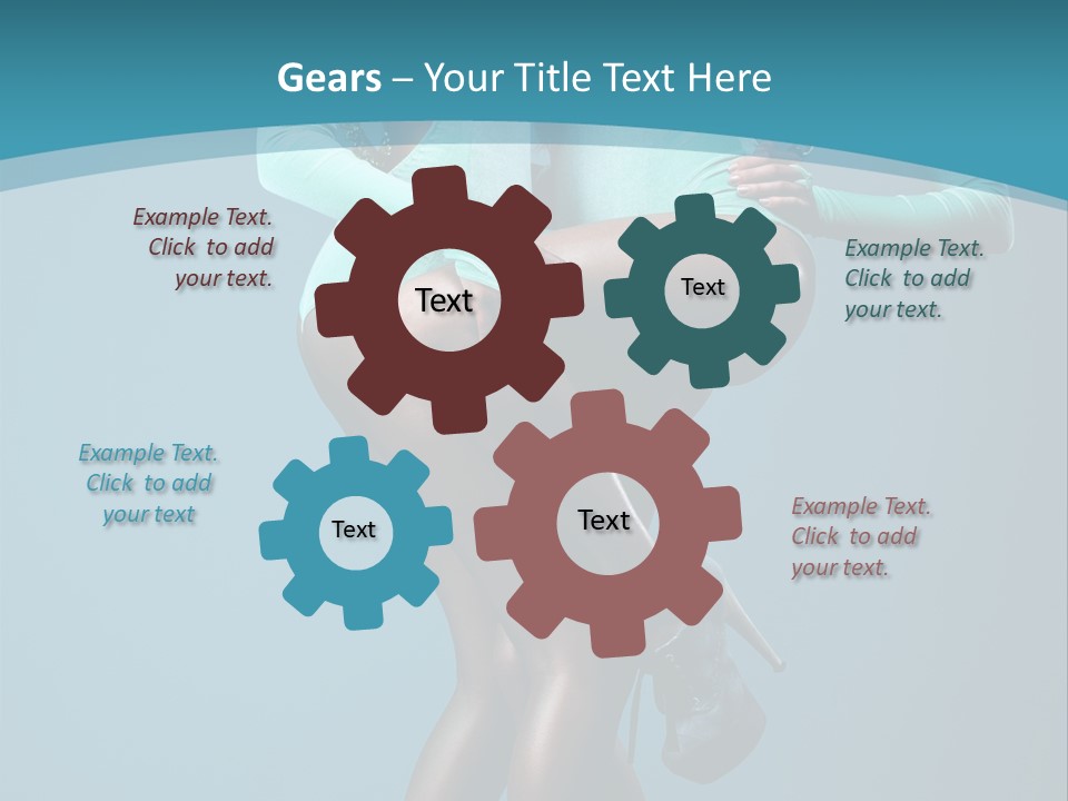 Eye Hair Blue PowerPoint Template