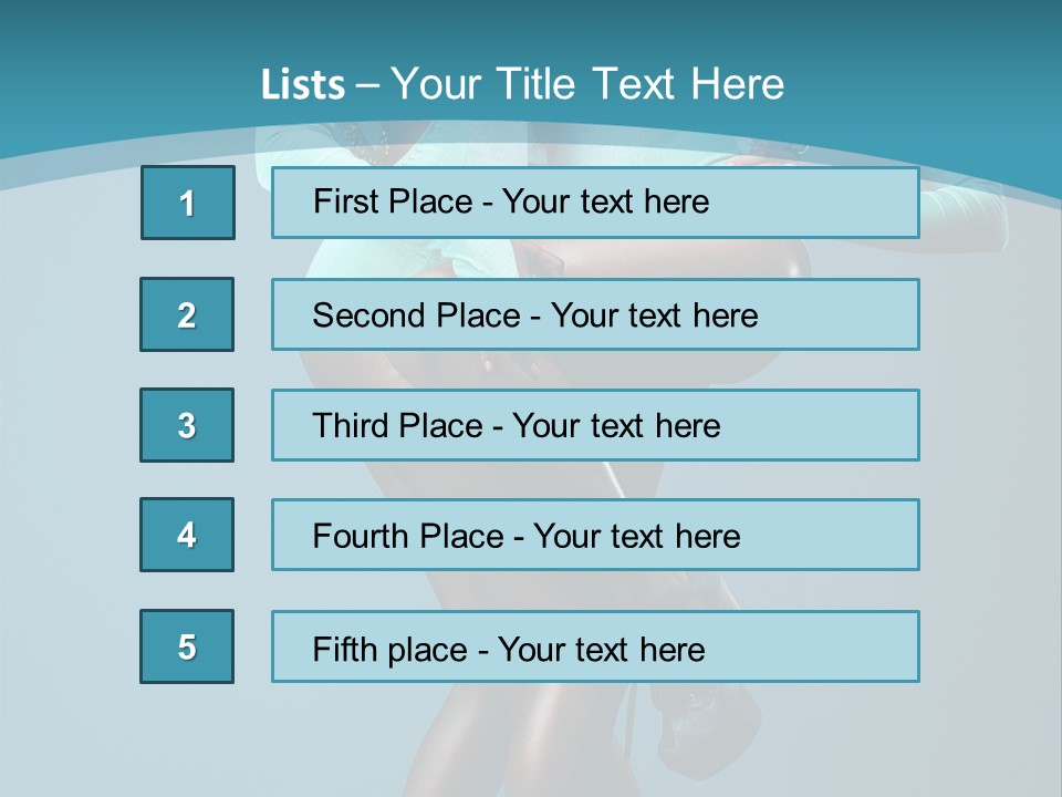 Eye Hair Blue PowerPoint Template