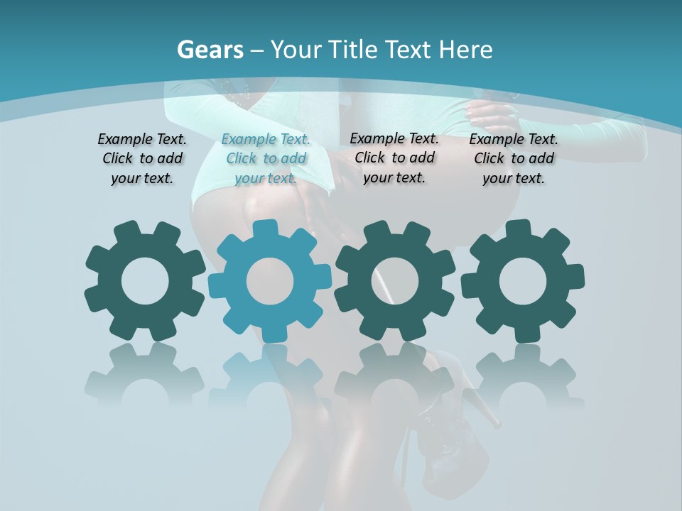 Eye Hair Blue PowerPoint Template