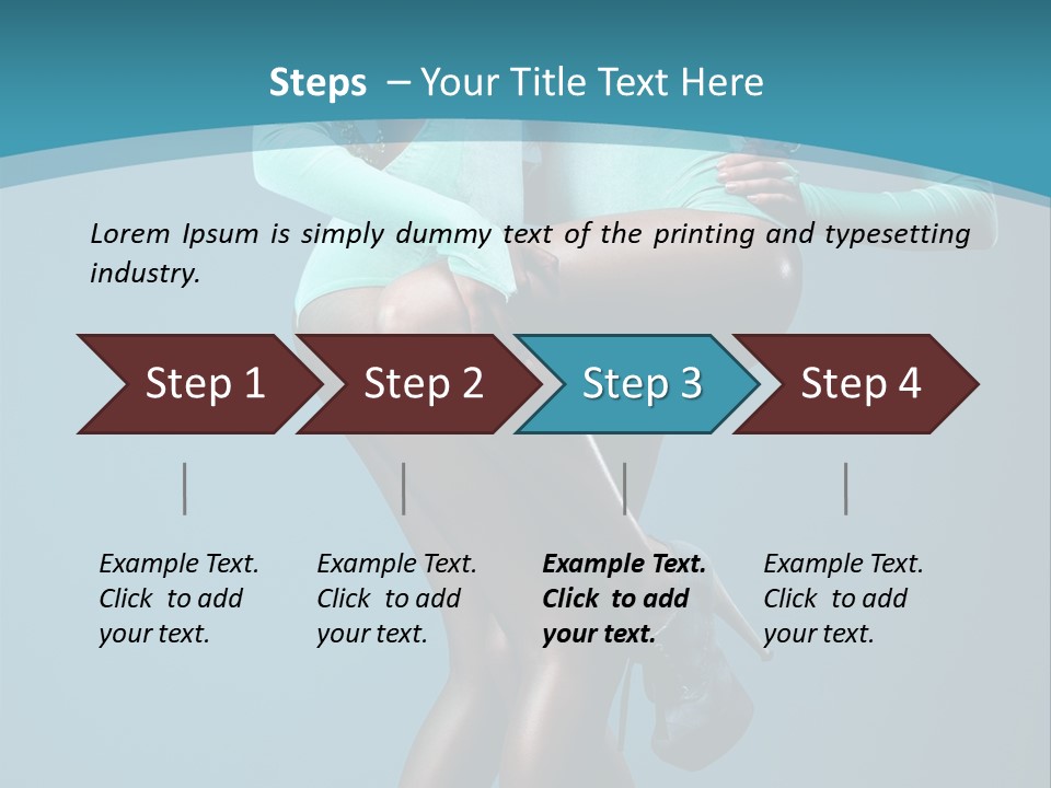 Eye Hair Blue PowerPoint Template