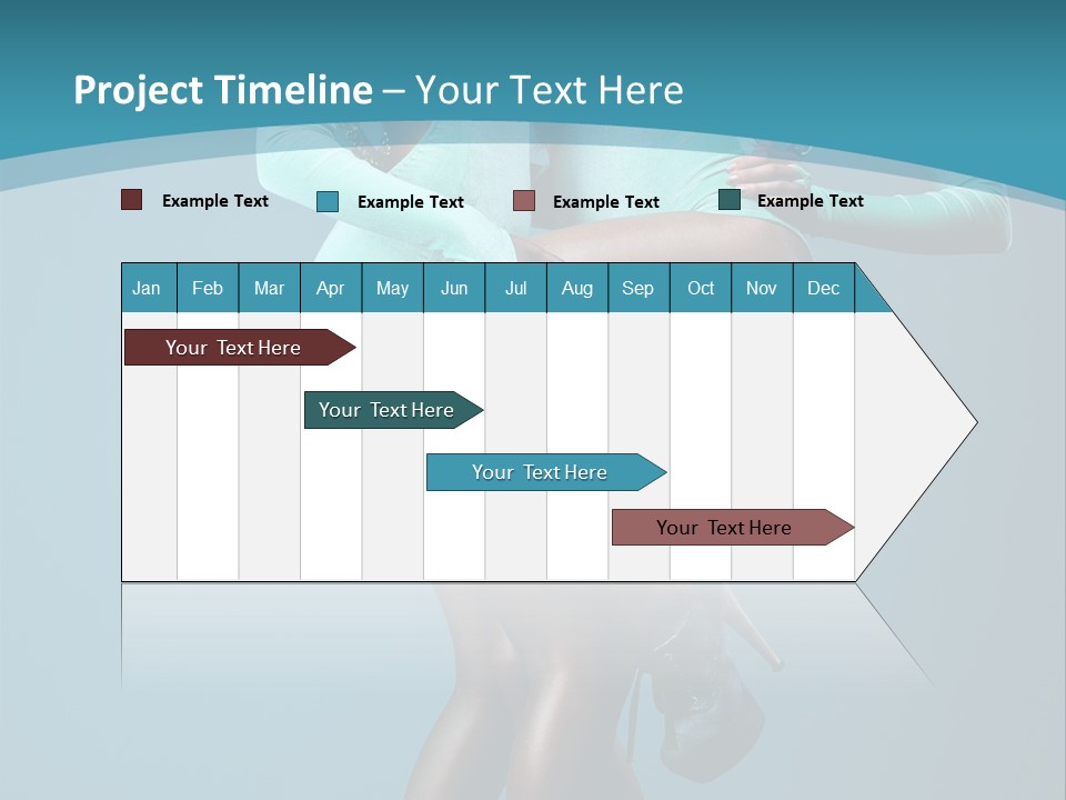Eye Hair Blue PowerPoint Template