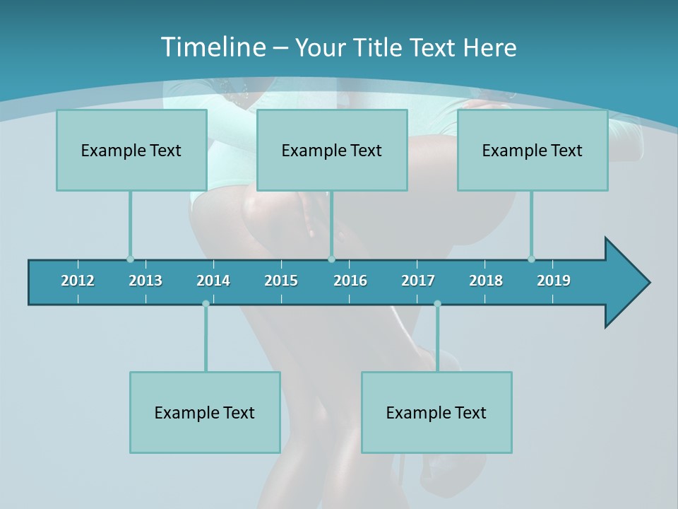 Eye Hair Blue PowerPoint Template