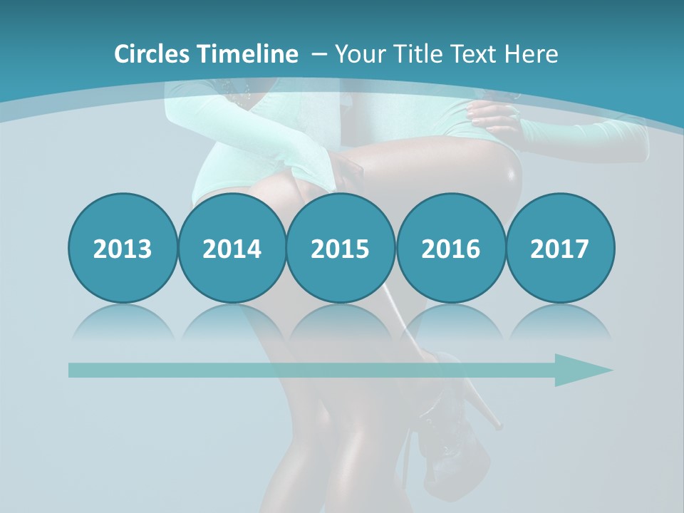 Eye Hair Blue PowerPoint Template