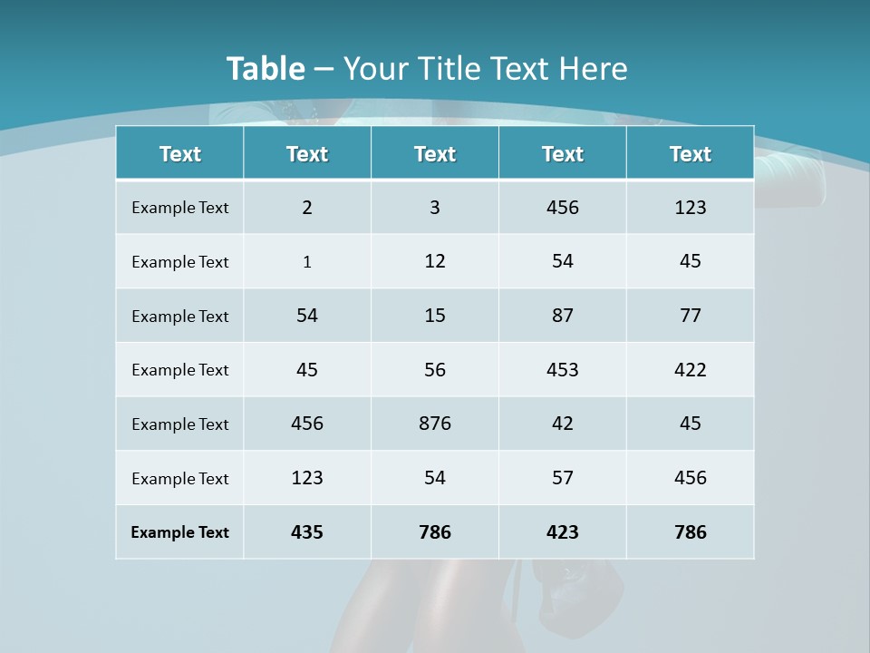 Eye Hair Blue PowerPoint Template
