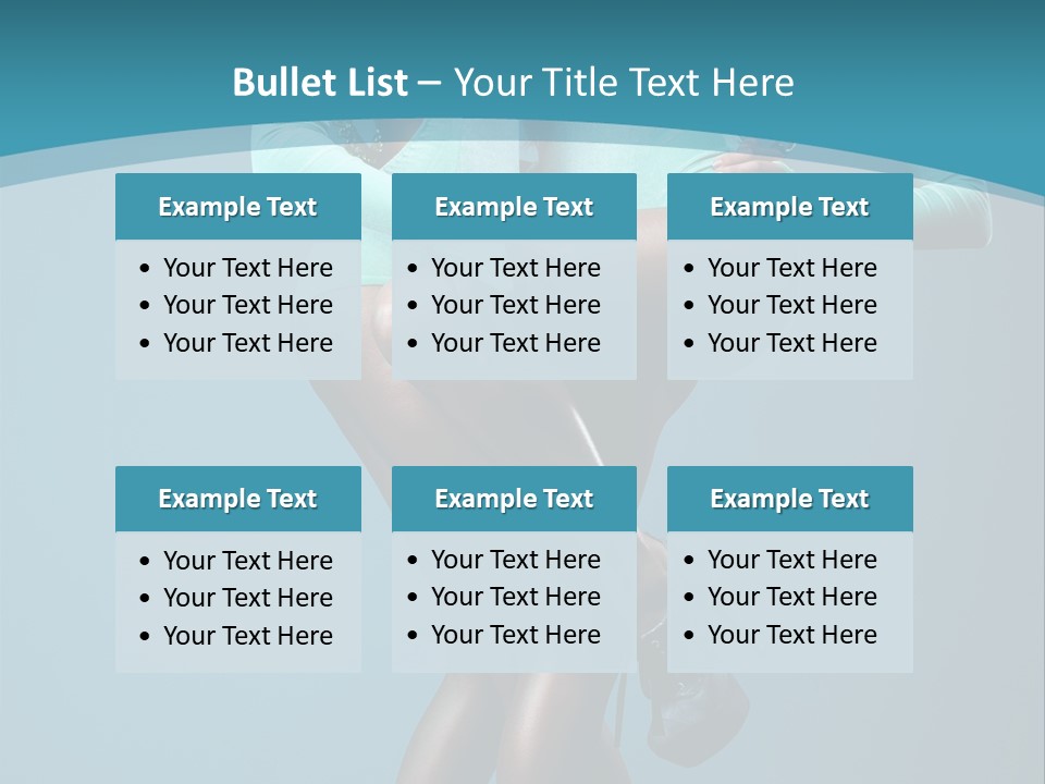 Eye Hair Blue PowerPoint Template