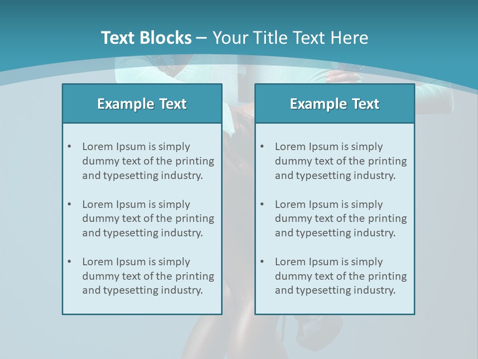 Eye Hair Blue PowerPoint Template